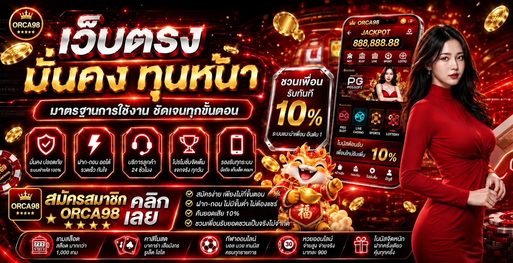 ORCA98 สล็อต เว็บตรงและระบบทดลองเล่นบนมือถือ